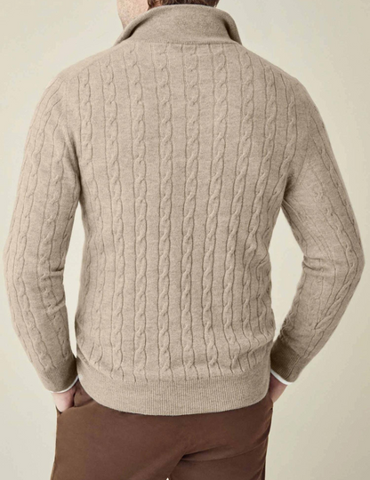 Rafael - Herren Strickpullover mit Zipper-Kragen