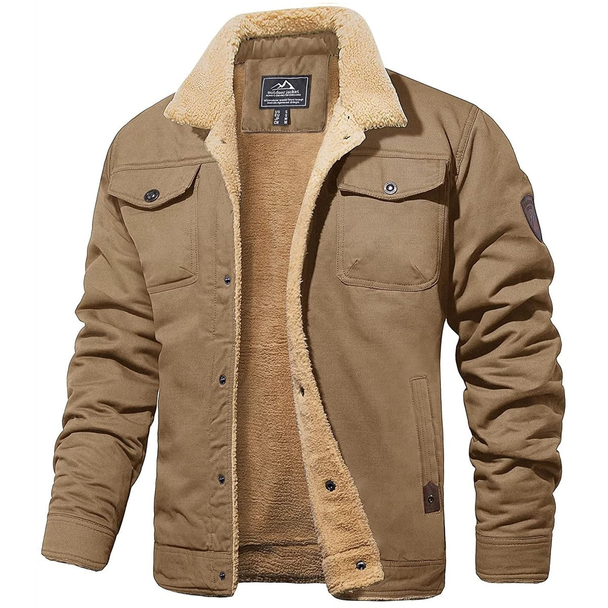 Noah - Herren Winterjacke mit warmem Teddyfutter