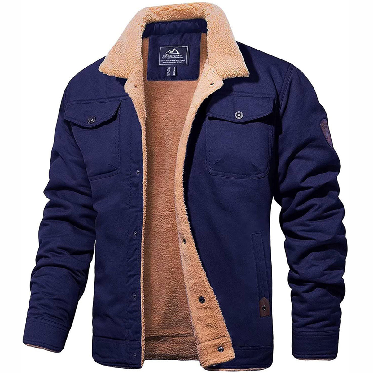 Noah - Herren Winterjacke mit warmem Teddyfutter