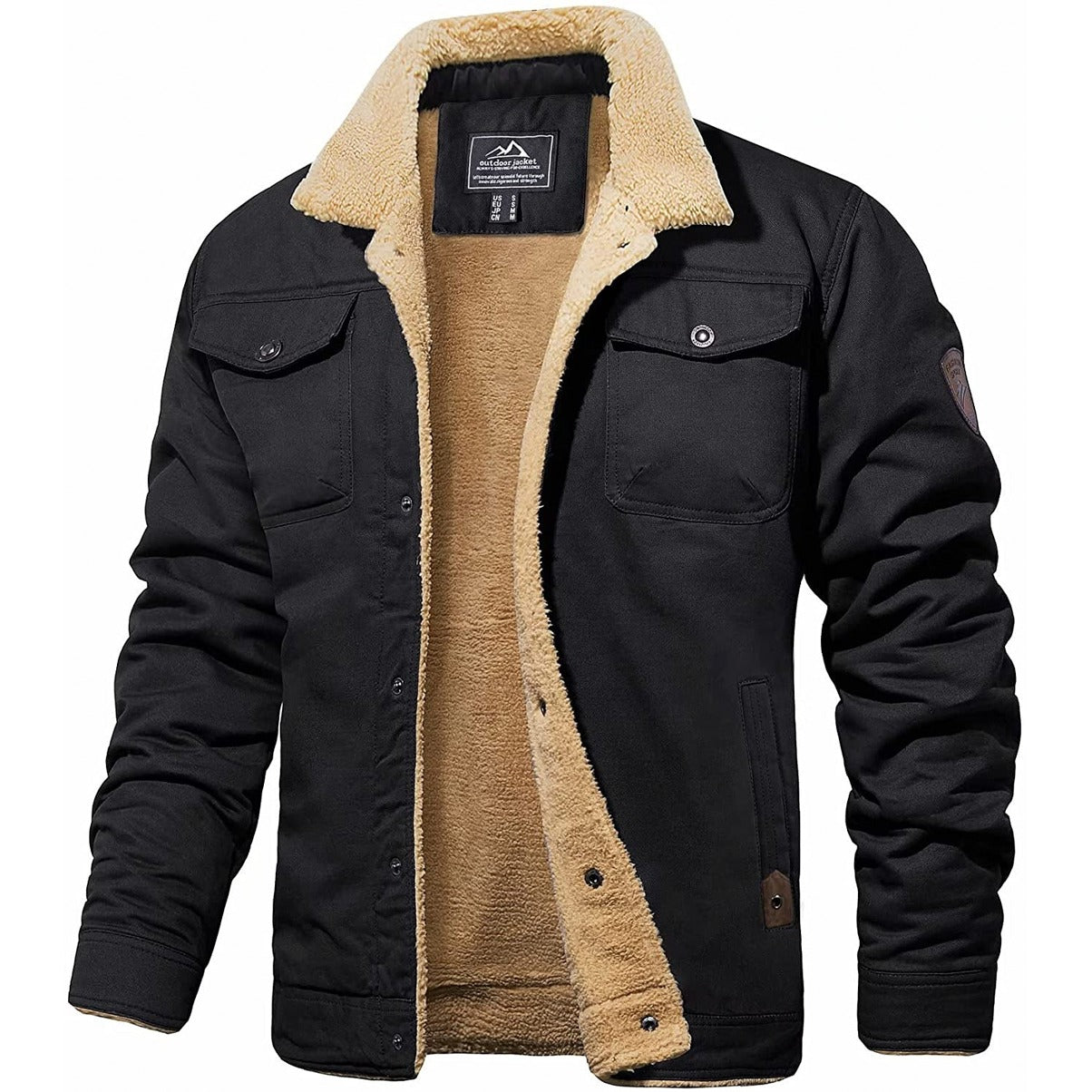 Noah - Herren Winterjacke mit warmem Teddyfutter