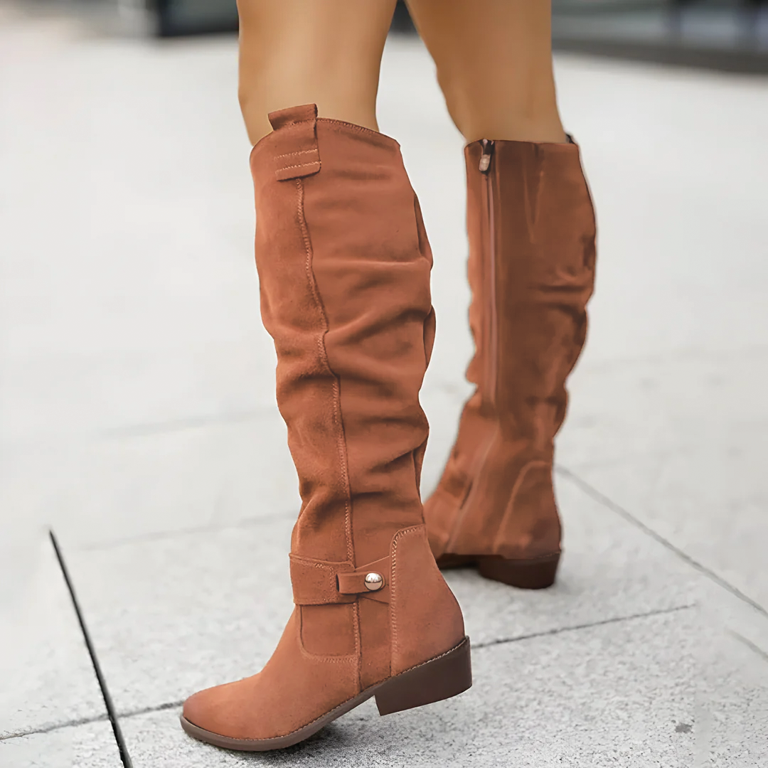 Maribel – Hohe Wildlederstiefel für Damen