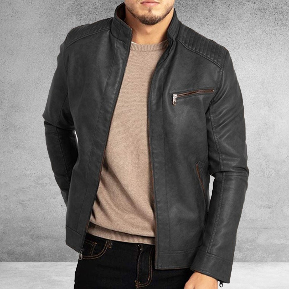 Max – Klassische Lederjacke Herren