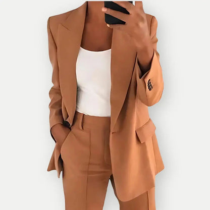 Claudia - Damen Hosenanzug mit Blazer und High Waist Hose