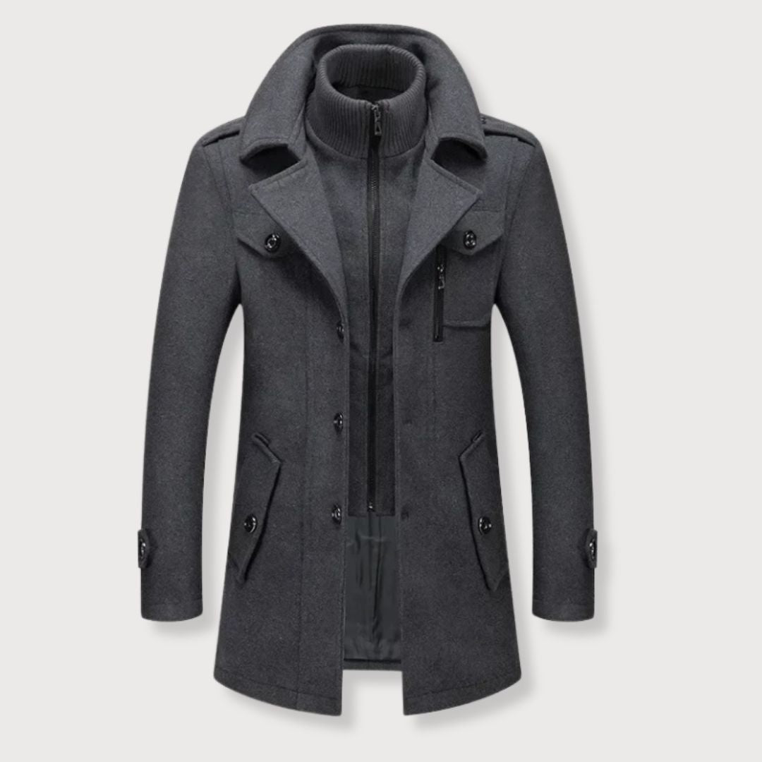 James – Klassischer Wollmantel für Herren im eleganten City-Look