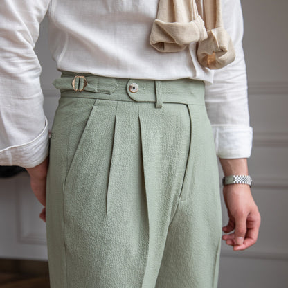 Lukas – Faltenhose mit hoher Taille für Herren