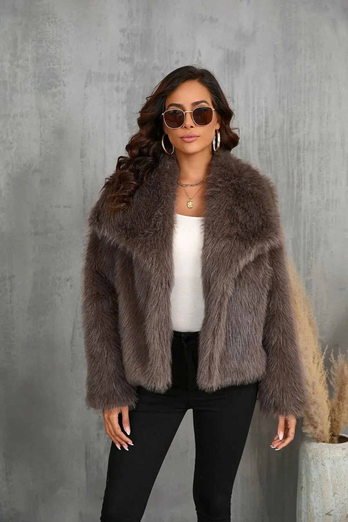 Alina – Luxus Faux-Fur Jacke Damen
