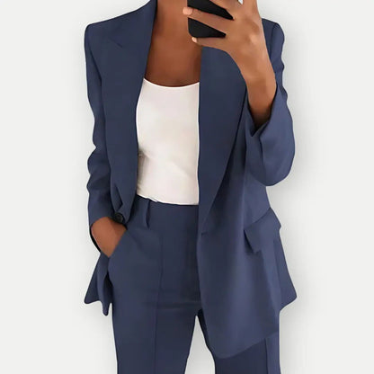Claudia - Damen Hosenanzug mit Blazer und High Waist Hose