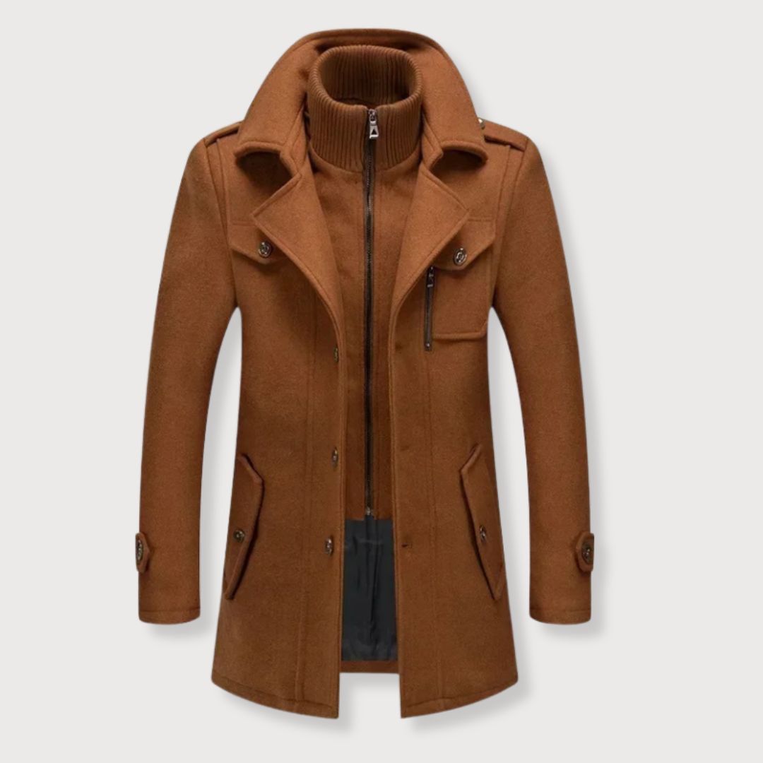 James – Klassischer Wollmantel für Herren im eleganten City-Look