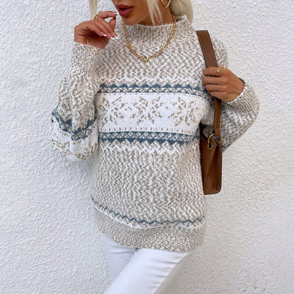 Alina – Damen Winterpullover mit Strickmuster