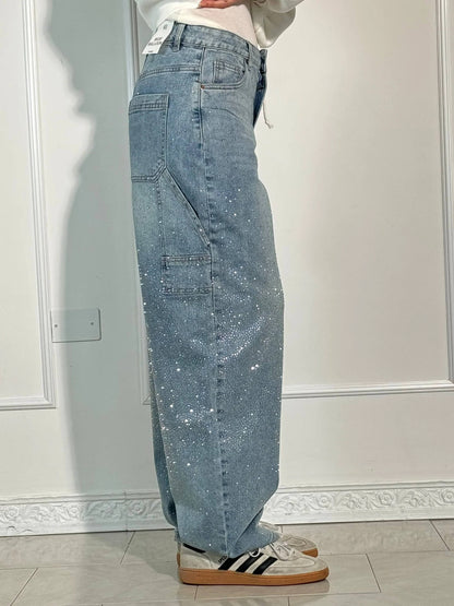 Livia – Glitzernde Straight-Leg Jeans Damen