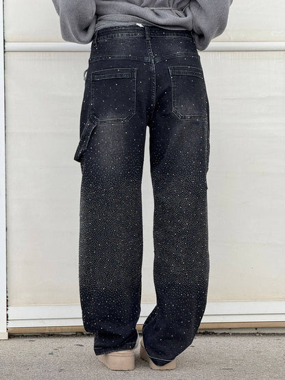 Livia – Glitzernde Straight-Leg Jeans Damen