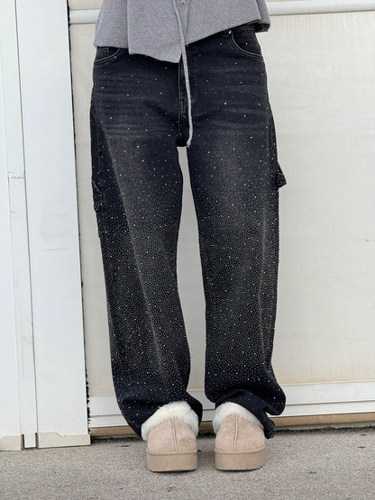 Livia – Glitzernde Straight-Leg Jeans Damen