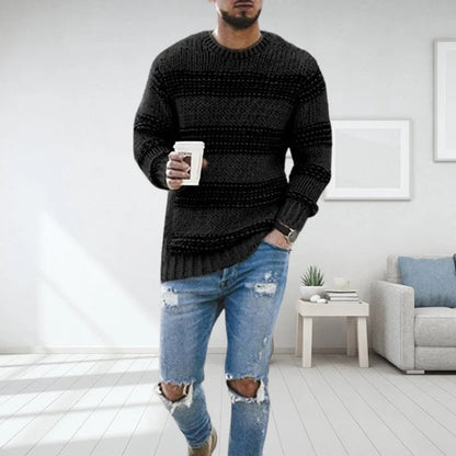 Liam – Herren Pullover Strick mit Rundhalsausschnitt Wintermode