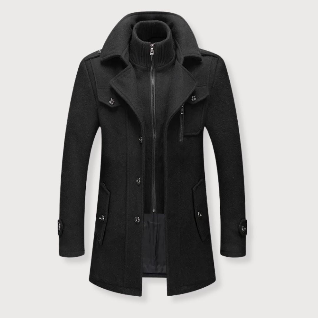 James – Klassischer Wollmantel für Herren im eleganten City-Look