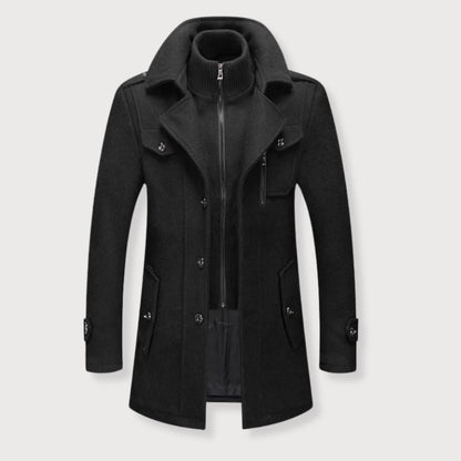 James – Klassischer Wollmantel für Herren im eleganten City-Look
