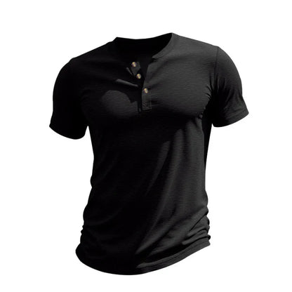Ethan - Herren Kurzarmshirt mit Knopfleiste