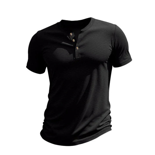 Ethan - Herren Kurzarmshirt mit Knopfleiste