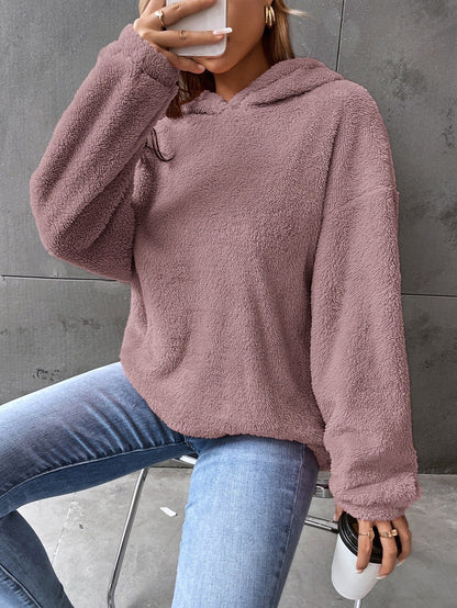 Mira – Damen Teddy Hoodie mit Kapuze und lockerer Passform