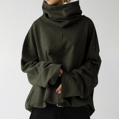Maribel - Oversize-Sweatshirt mit hohem Kragen für Damen