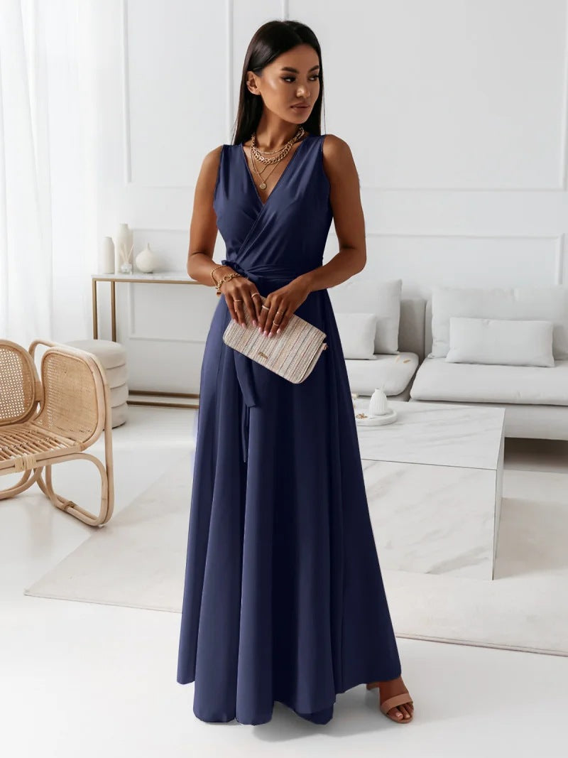 Karolina – Elegantes Wickel-Maxikleid im modernen Premium-Look für Damen