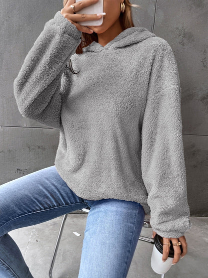 Mira – Damen Teddy Hoodie mit Kapuze und lockerer Passform