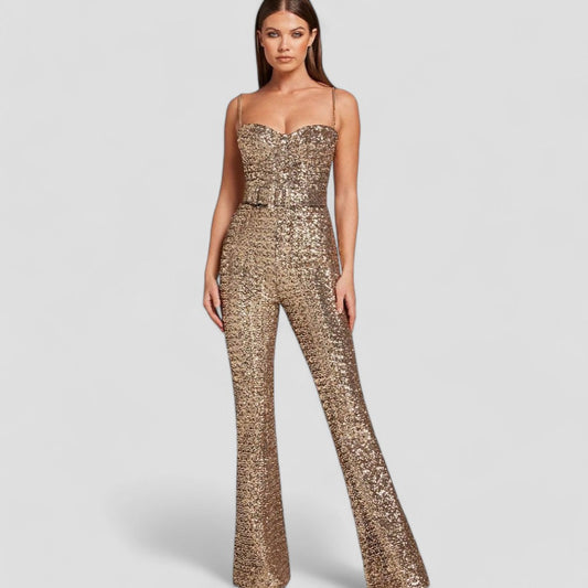 Sienna – Eleganter Pailletten-Jumpsuit für Damen