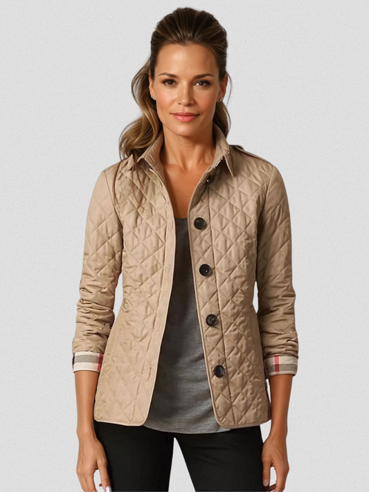 Lidia – Gestepfte Damen Übergangsjacke mit Taillenriegel