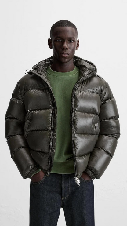Matthias - Moderne Herren Steppjacke mit Kapuze Winterjacken