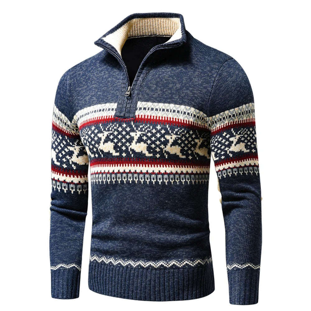 Erik – Winterlicher Half-Zip Strickpullover Herren