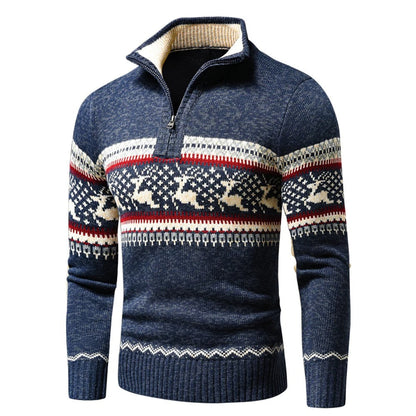 Erik – Winterlicher Half-Zip Strickpullover Herren