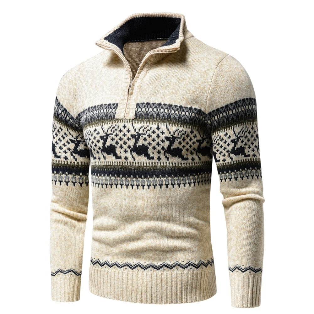 Erik – Winterlicher Half-Zip Strickpullover Herren