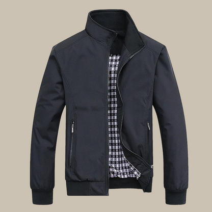 Lorenzo – Herrenjacke aus Baumwolle mit Stehkragen für den Übergang
