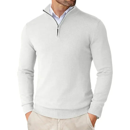 Adrian – Herren Pullover mit Reißverschluss Stehkragen