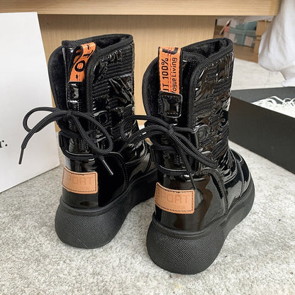 Lina - Warmer Damen Winterstiefel zum Schnüren