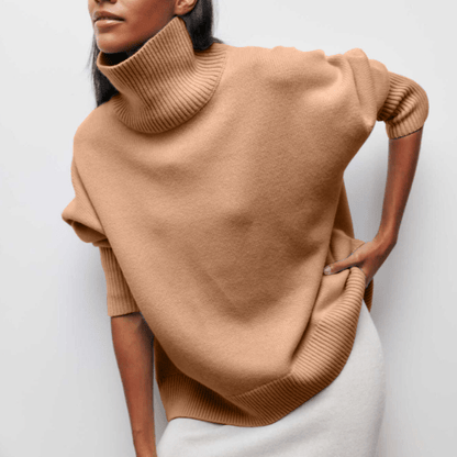 Isabelle - Damenpullover Wolle mit Rollkragen und Oversize-Schnitt