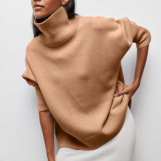 Isabelle - Damenpullover Wolle mit Rollkragen und Oversize-Schnitt
