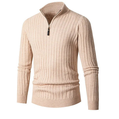 Ricardo - Herren Strickpullover mit Reißverschlusskragen
