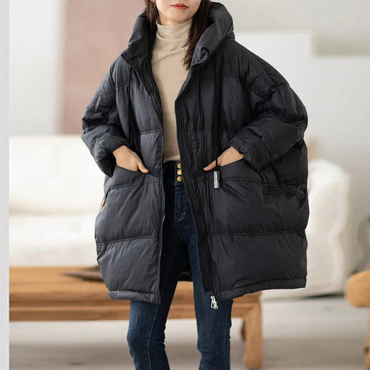 Juliette - Damen Daunenmantel mit Kapuze und Oversize-Schnitt