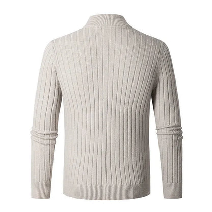 Ricardo - Herren Strickpullover mit Reißverschlusskragen
