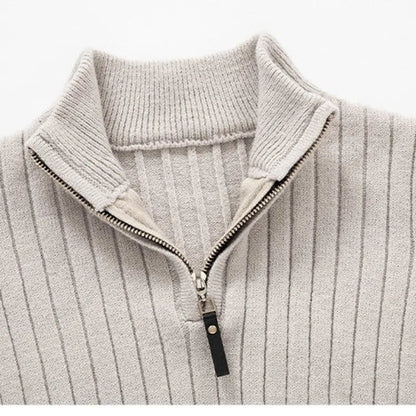 Ricardo - Herren Strickpullover mit Reißverschlusskragen