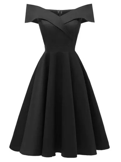 Valentina - Damen Cocktailkleid schulterfrei mit A-Linien-Schnitt