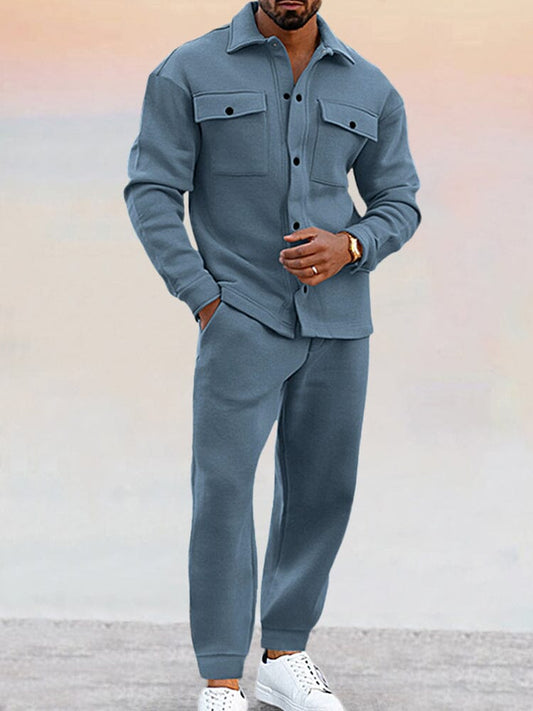 Athleisure 2-Piece Suede Set Sports Set coofandy Black S 