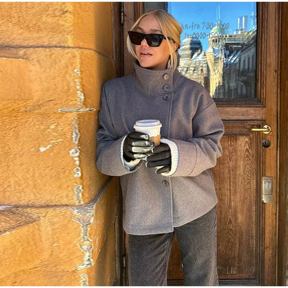 Liana – Elegante Kurzjacke mit Stehkragen Damen