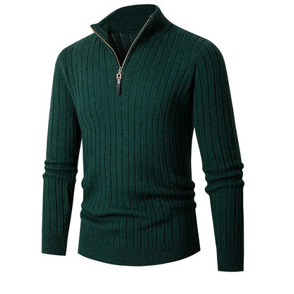 Ricardo - Herren Strickpullover mit Reißverschlusskragen