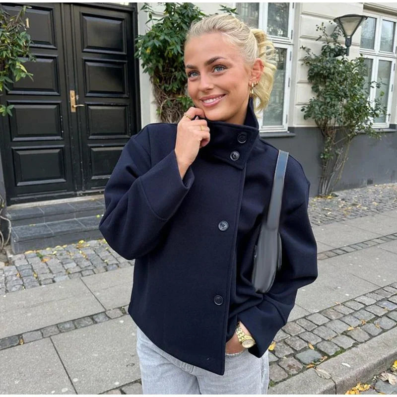 Liana – Elegante Kurzjacke mit Stehkragen Damen