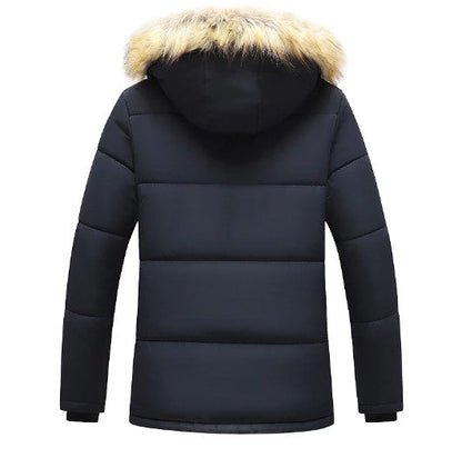 Markus – Herren Winterjacke mit Fellkapuze und Warmfutter