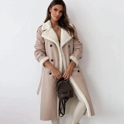 Clara – Langer Wintermantel mit Teddyfutter Damen