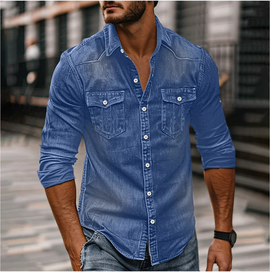 Timo – Lässiges Denimhemd Herren