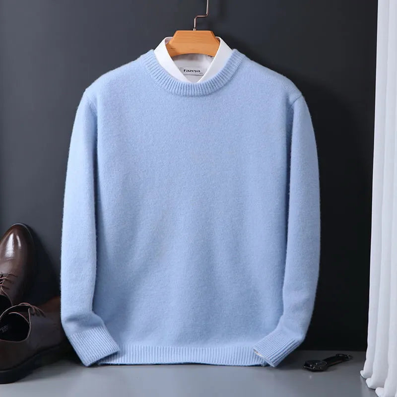 Mark - Herren Pullover Strickpullover Rundhals Wintermode