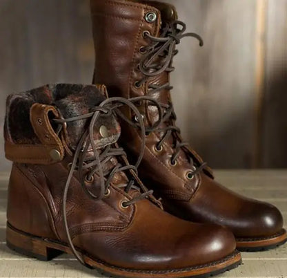 Victor - Herren-Lederstiefel mit gefütterten Schnürsenkeln